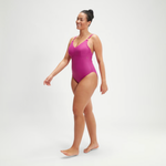 Speedo Women's Shaping Strappy Swimsuit Swimming Costume Swimwear Berry BNWT