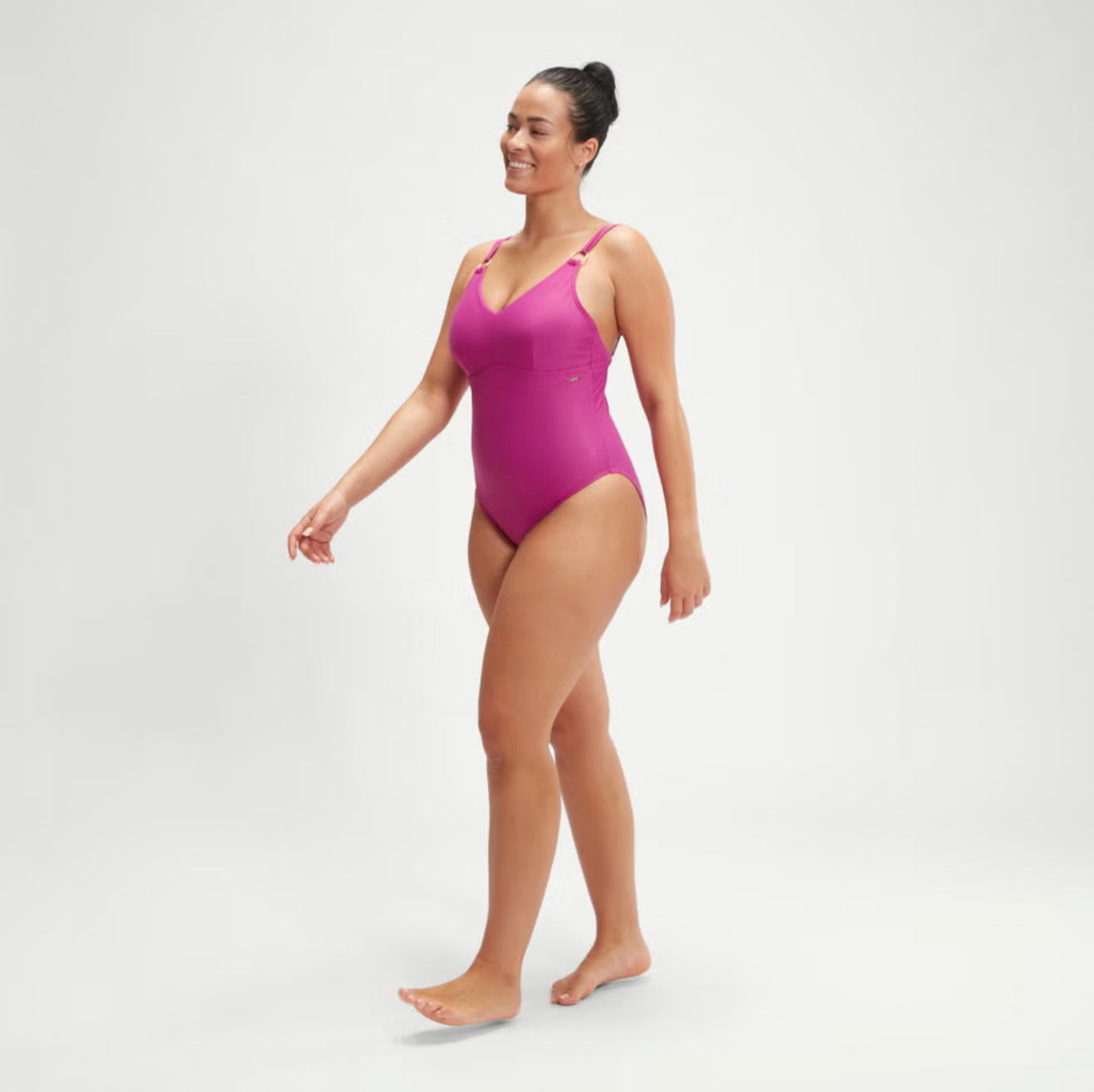 Speedo Women's Shaping Strappy Swimsuit Swimming Costume Swimwear Berry BNWT