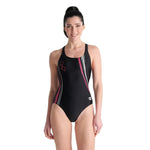 Arena Women's V Back Graphic Swimsuit Swimming Costume Ladies BNWT