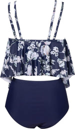 RXRXCOCO Women's Padded Tankini High Waist Swimsuit Swimming Costume BNWT