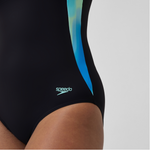 Speedo Women's Lunalustre Body Shaping Printed Swimsuit Swimming Costume BNWT