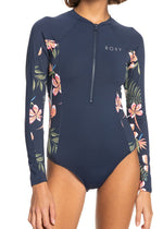 Roxy Women's One Piece Into The Sun Bodysuit Long Sleeved Back Zip Swimsuit BNWT