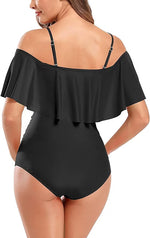 Shekini Women's Maternity Ruffled Off Shoulder Swimsuit Swimming Costume BNWT