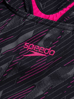 Speedo Women's Hyperboom Allover Medalist Swimsuit Swimming Costume BNWT