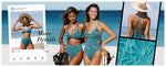 Cupshe Women's High Waisted Criss-Cross Bikini Swimsuit Swimming Costume BNWT