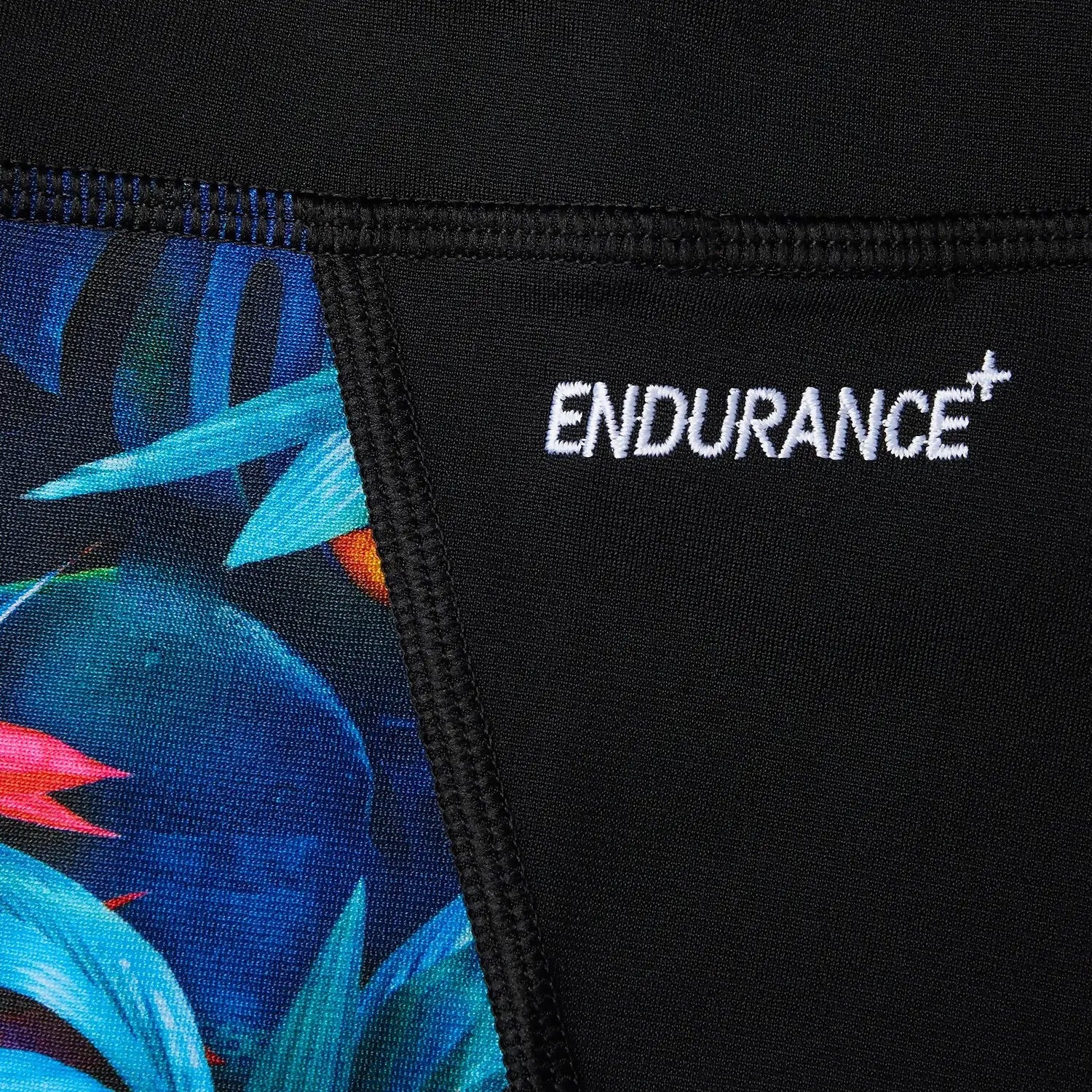 Women's Printed Sun Protection Shorts Black/Pink Swimsuit Swimming Costume BNWT
