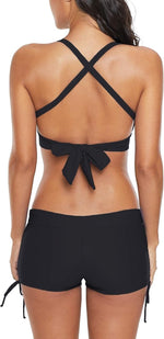 CheChury Women's High Waist Bikini Swimsuit Swimming Costume BNWT