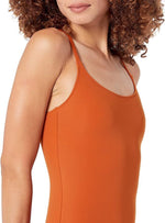 Amazon Essentials Women's Thin Strap Swimsuit Swimming Costume Terracotta BNWT