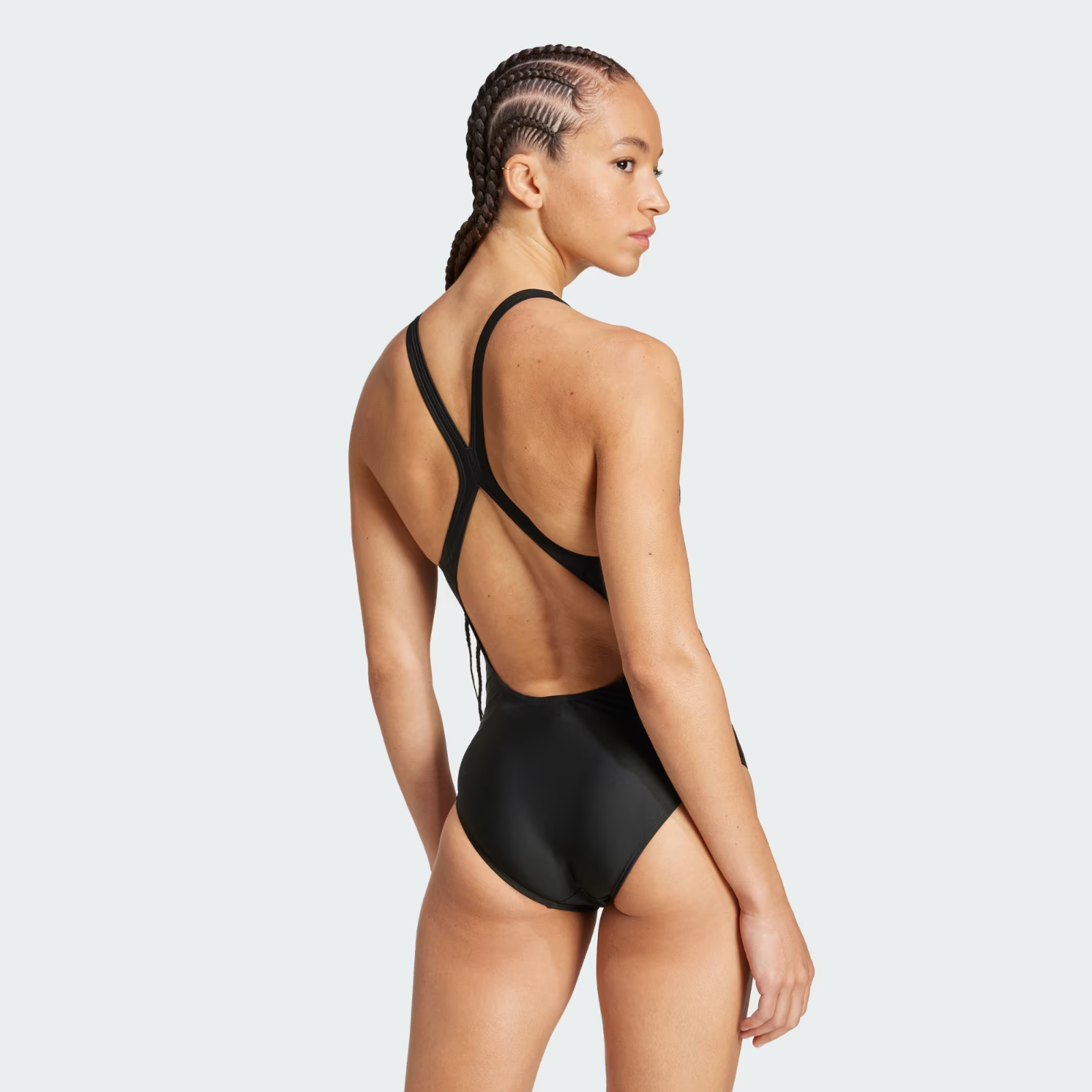 Adidas Women's 3 Stripes C-Back One Piece Swimsuit Swimming Costume JN8118 BNWT