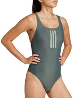 Adidas Women's 3-Stripes V Back One Piece Swimsuit Swimming Costume JG5818 BNWT
