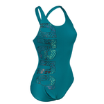 Arena Women's Kikko Pro V Back Graphic One Piece Swimsuit Swimming Costume BNWT