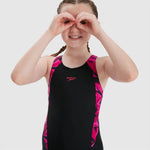 Speedo Hyperboom Splice Legsuit Girl's Swimsuit Swimming Costume Child Kids BNWT