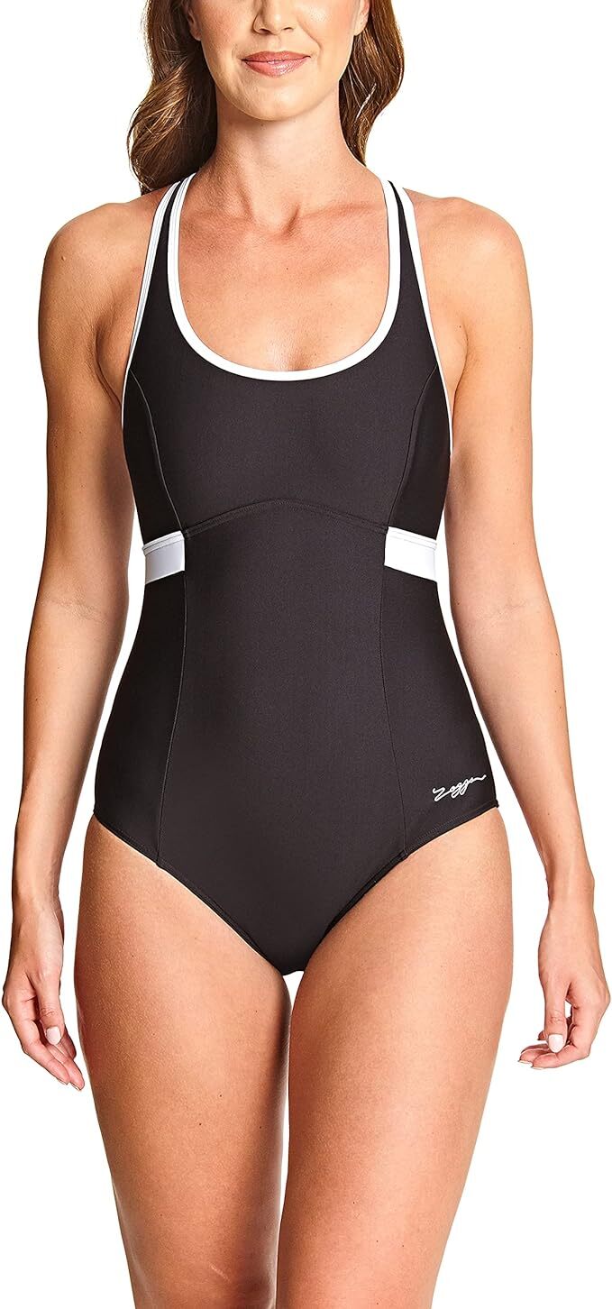 Zoggs Women's Dakota Crossback Ecolast Swimsuit Swimming Costume BNWT