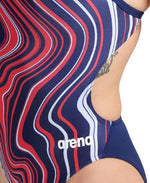 Arena Women's Marbled Challenge Back Swimsuit Swimming Costume BNWT