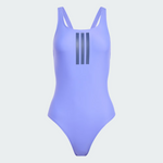 Adidas Women's 3-Stripes V Back One Piece Swimsuit Swimming Costume JG5816 BNWT