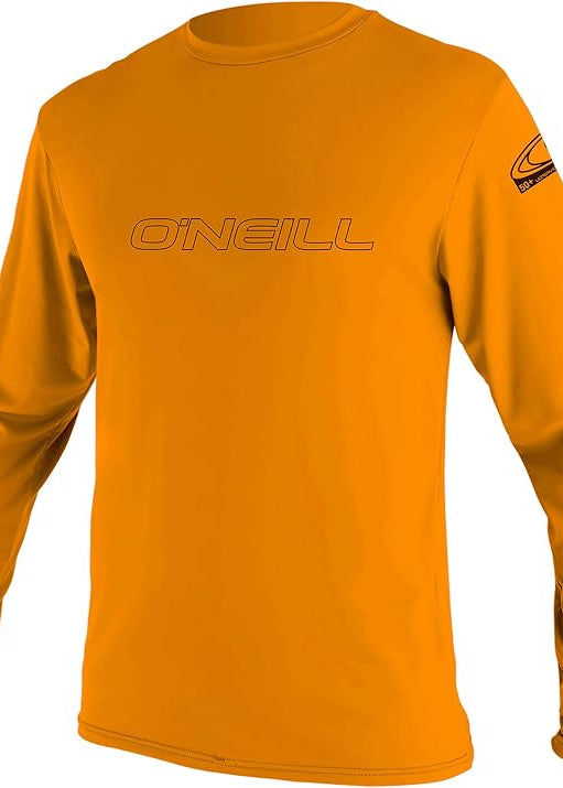 O'Neill Boy's Girl's Unisex Youth Basic Skins Long Sleeve Rash Vest - Orange