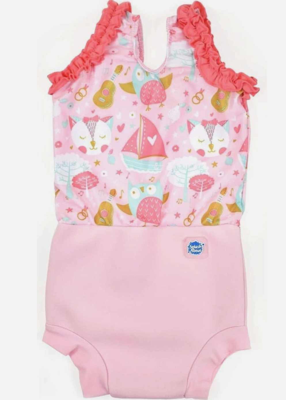 Splash About Happy Nappy Costume Reusable Neoprene Owl & Pussycat Girl