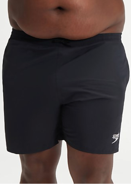 Speedo Men's Plus Size Essential 16" Swim Shorts Watershort - Black
