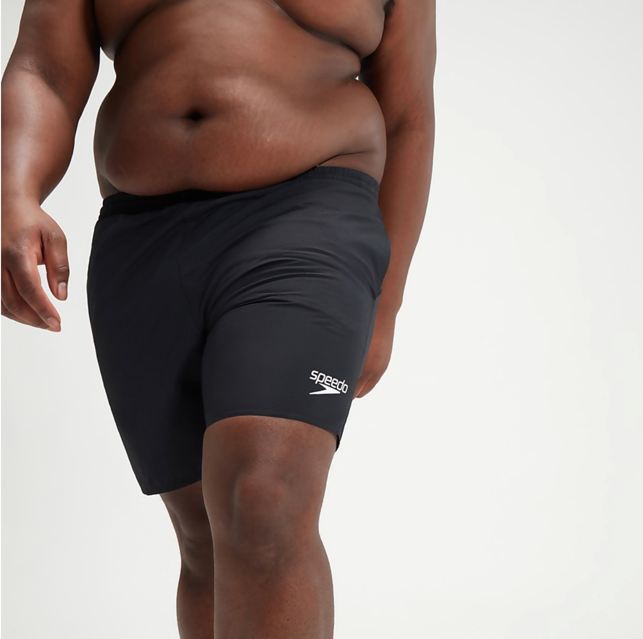 Speedo Men's Plus Size Essential 16" Swim Shorts Watershort - Black