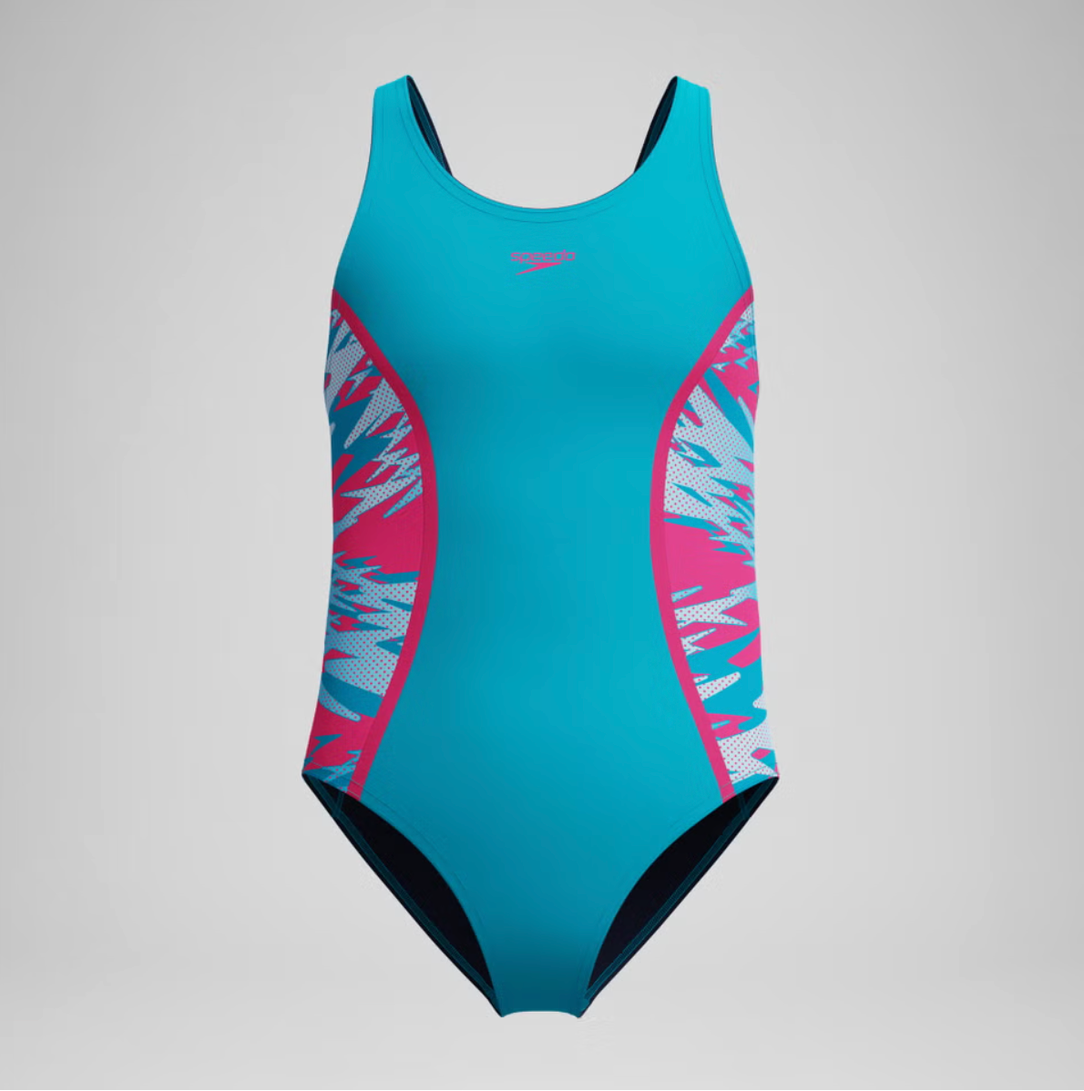 Speedo Girl's Hyperboom Splice Muscleback Swimsuit Swimming Costume Junior