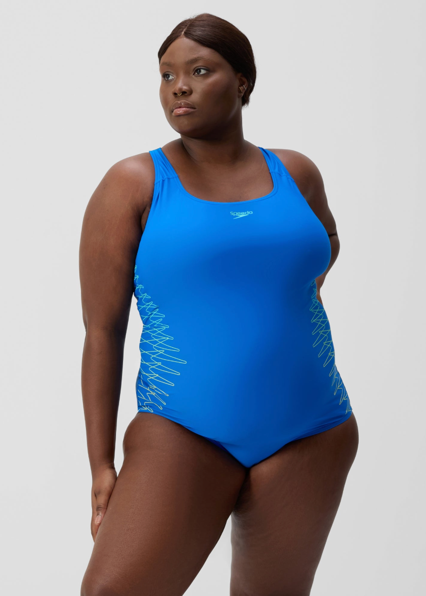Speedo Women's Plus Size Placement Medalist Swimsuit Swimming Costume