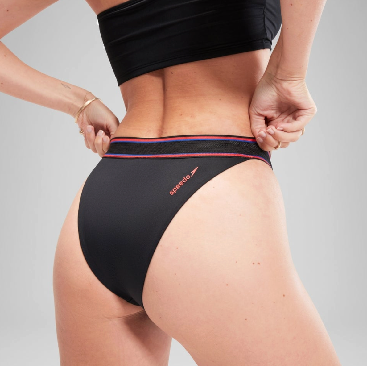 Speedo Women's FLU3NTE V Scoop Bikini Bottom Swimsuit