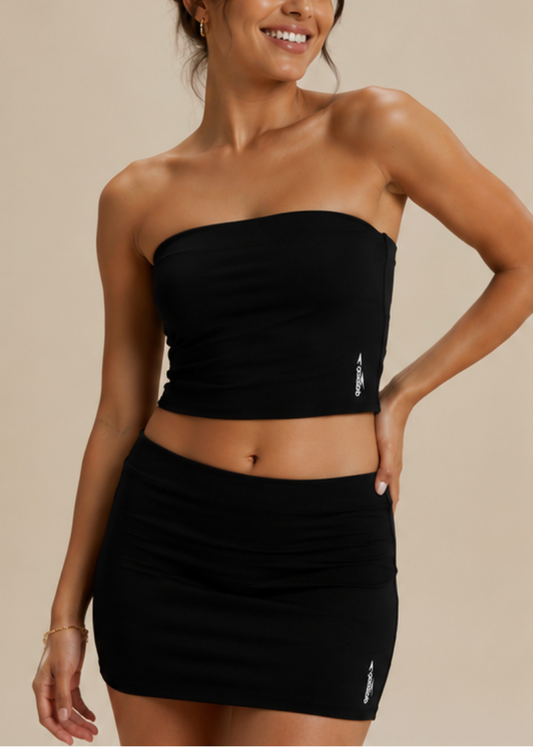 Speedo Women's FLU3NTE Swimming Tube Skirt, Bandeau or Bikini Crop Top - Black