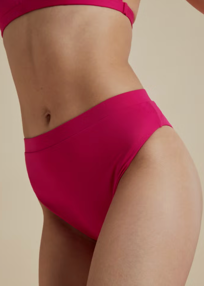 Speedo Women's FLU3NTE High Waist Bikini Bottoms Swimsuit Swimming Costume - Pink