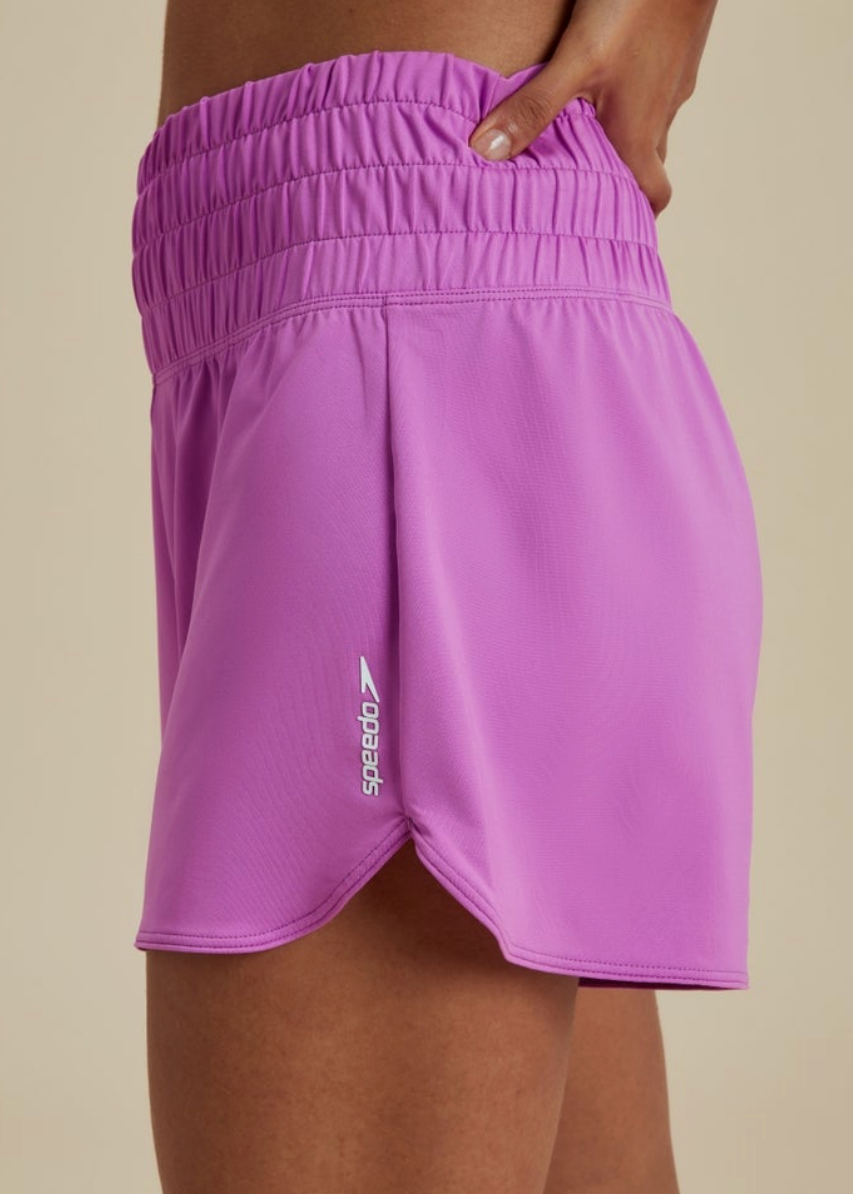 Speedo Women's FLU3NTE High Waist Swimming Shorts - Purple