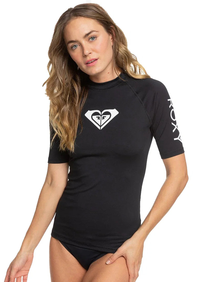 Roxy Women's Whole Hearted Short Sleeved Rash Vest Top UPF 50