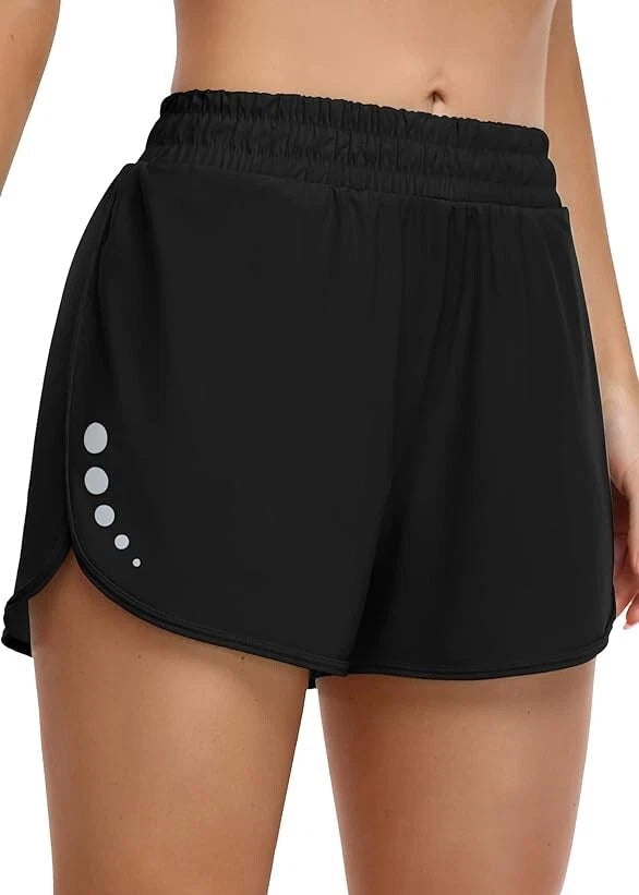 Attraco Women's High Waisted Swim Shorts Swimsuit Swimming Costume