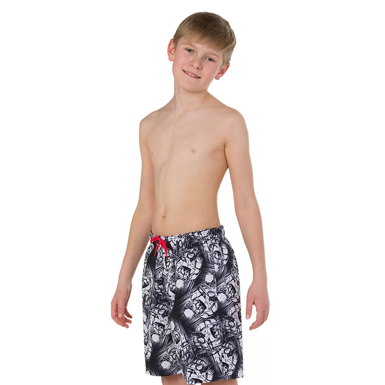 Speedo Boy's Star Wars Print 17" Watershort Trunks Swimsuit Swimming Costume
