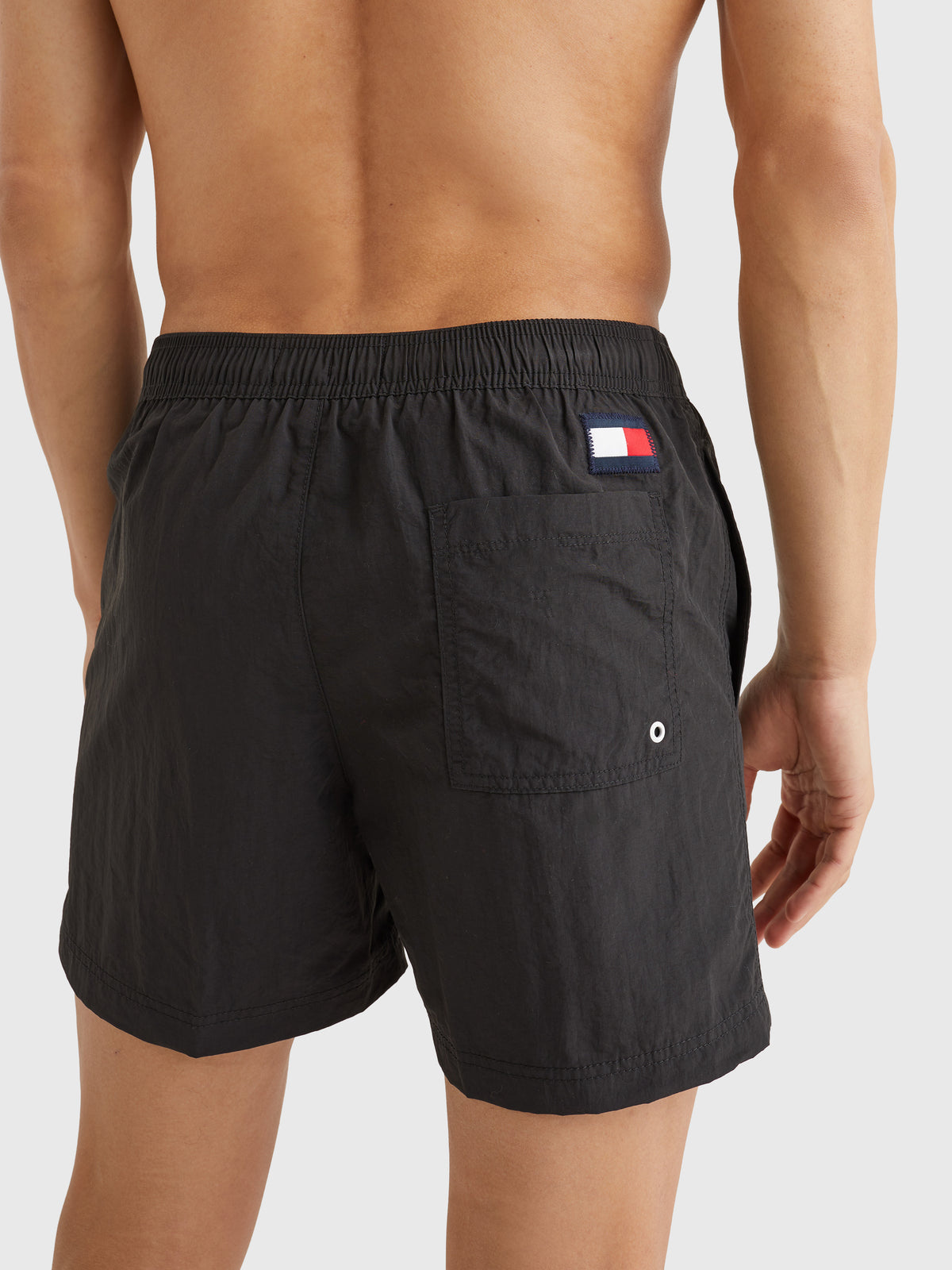 Tommy Hilfiger Men's Flag Drawstring Mid Length Slim Fit Swim Shorts Trunks